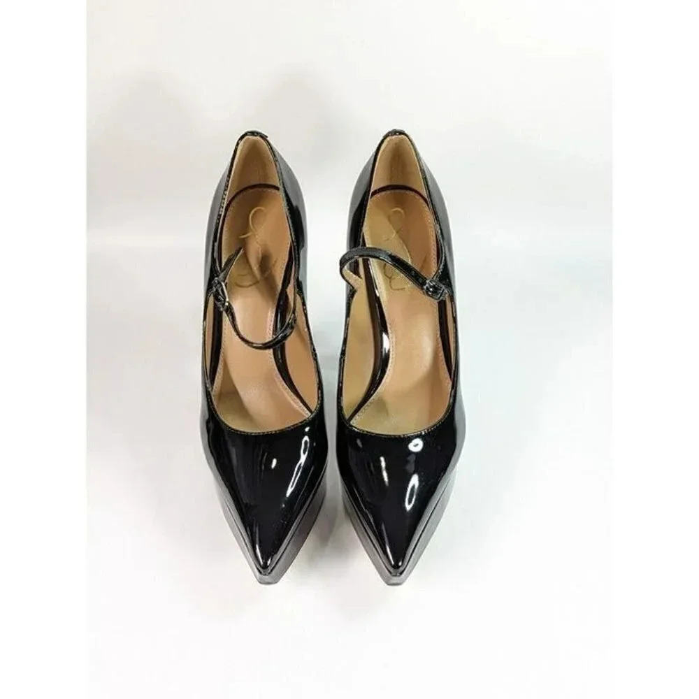 Sam Edelman Black Patent Mary Jane Platform Pumps - Picture 3 of 11